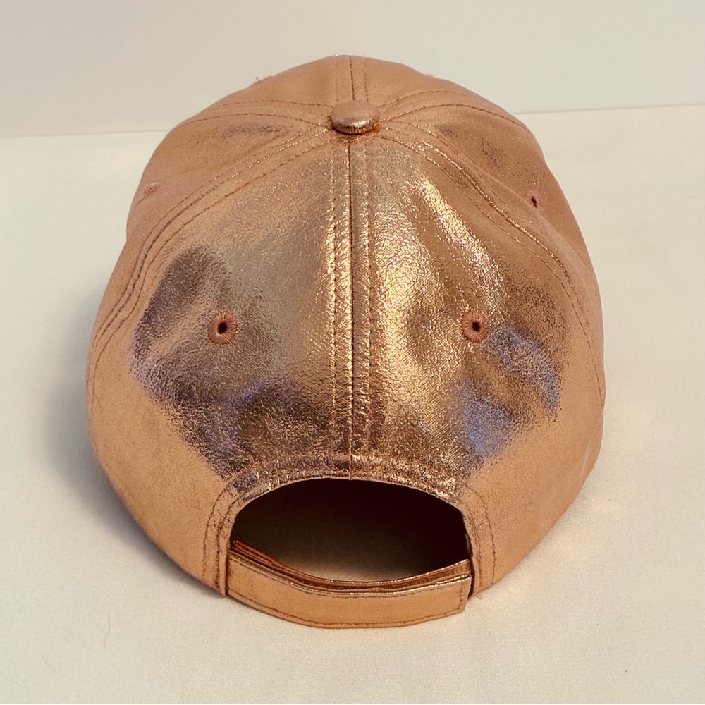 Disney Parks Mickey Mouse Rose Gold Sequin Baseball Cap Adult Size - Picture 5 of 9